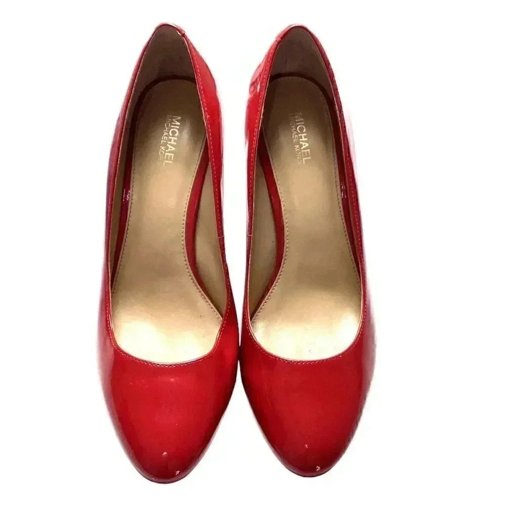 Michael Michael Kors Pumps Women 9 M Red Ashby Patent Leather Flex Shoes